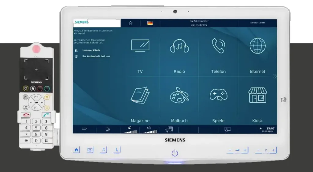 Nahaufnahme des Multimedia Terminals HiMed