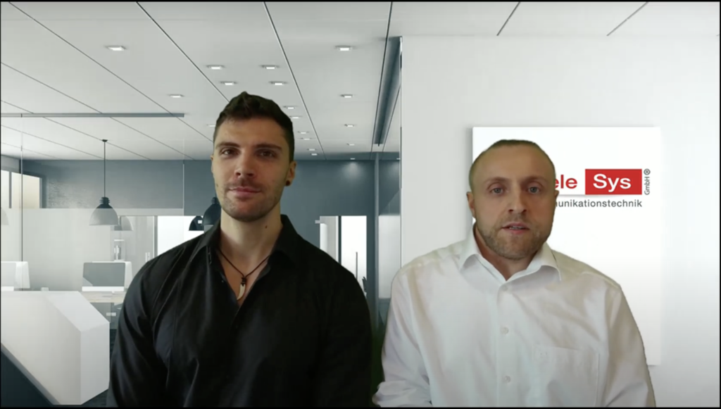 Screenshot der Vortragenden Florian Metzner und Hannes Kraus während des Webinars Cybersicherheit in der Praxis.
