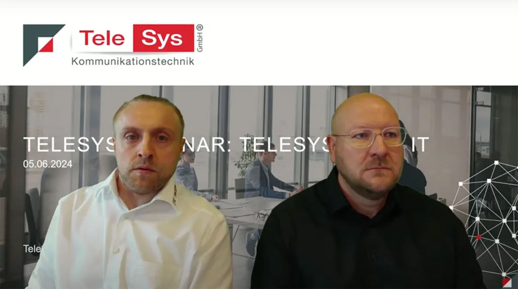 Screenshot aus dem TeleSys Webinar „TeleSys goes IT“